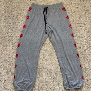 Victoria Secret sweatpants. Size L. Grey. Worn.